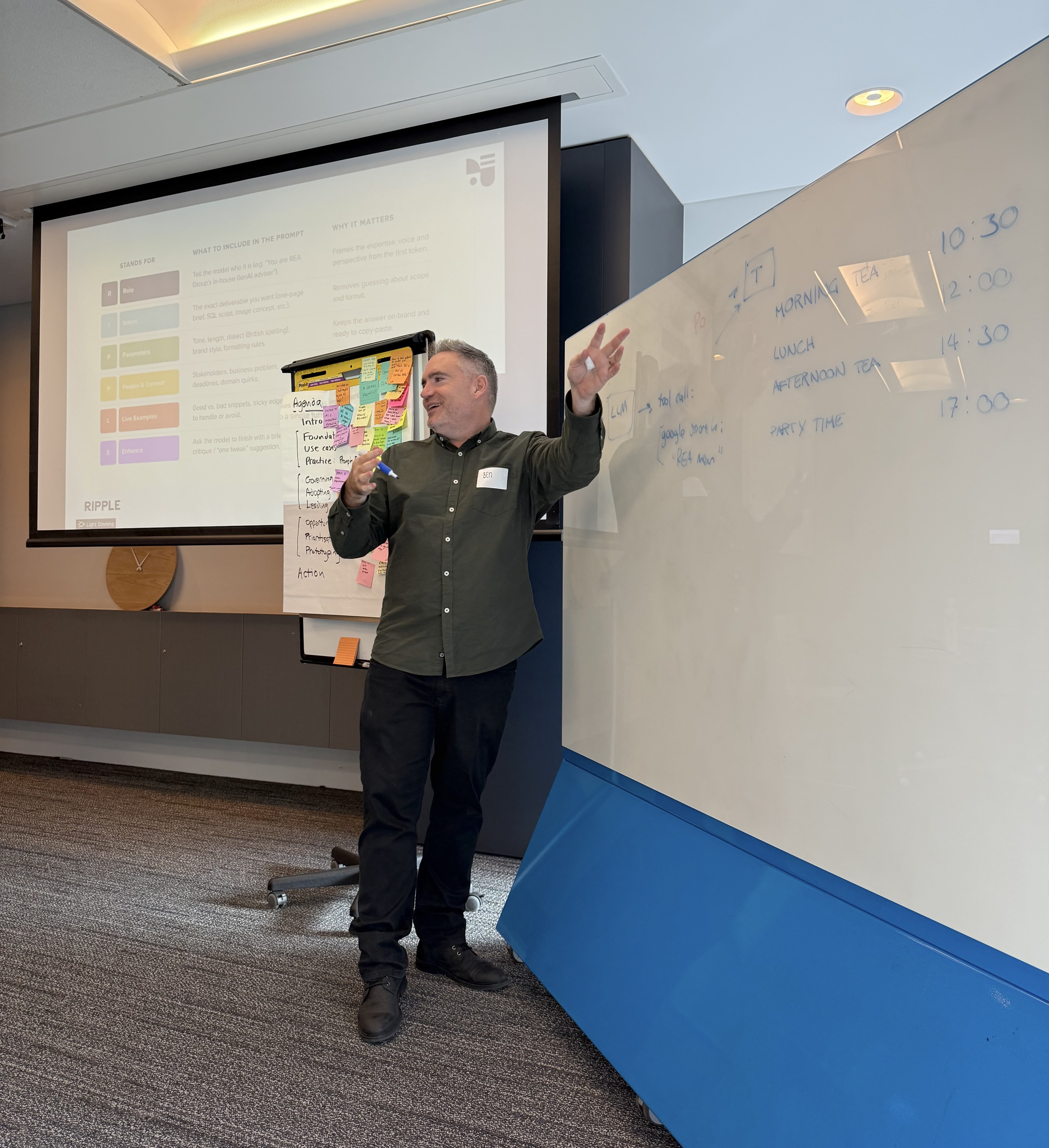 Ben delivering AI Training